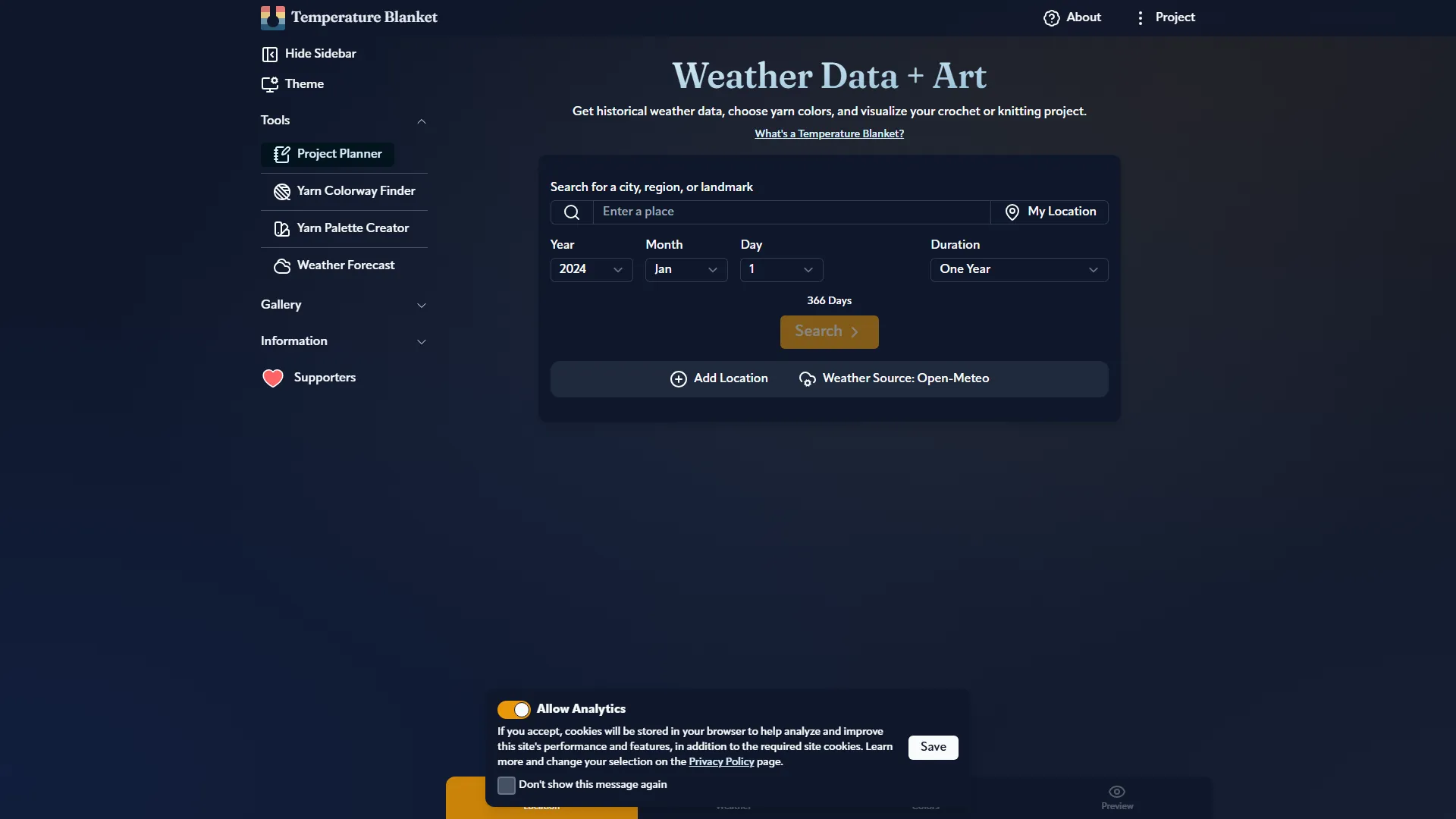 Thumbnail of Temperature Blanket